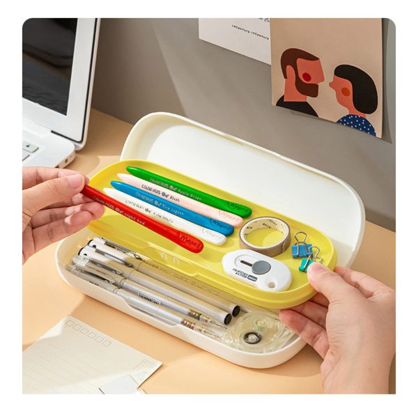 Long Cute Compact Plastic Pencil Box