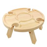 Functional Bamboo Snack Tray Table