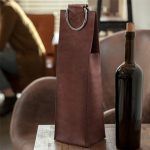 Leather 1-Bottle Wine Tote