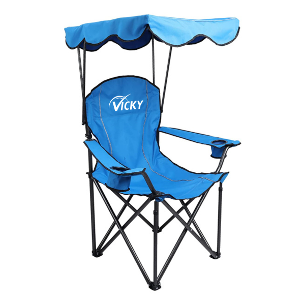 Portable Retractable Shade Canopy Folding Chair