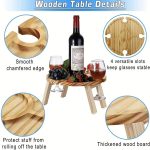 Functional Bamboo Snack Tray Table