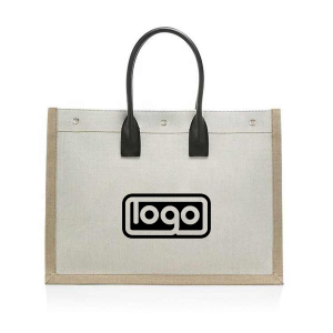 Jute Canvas Tote Bag