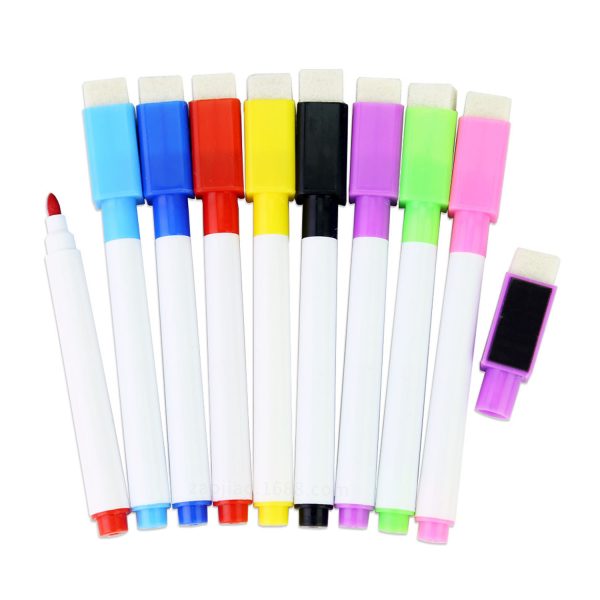 Colorful erasable and magnetic whiteboard markers