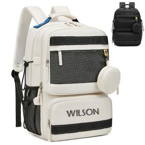 Nylon men's casual backpack with mini bag