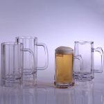 Beer Acrylic Clear Plastic Cup With Handle