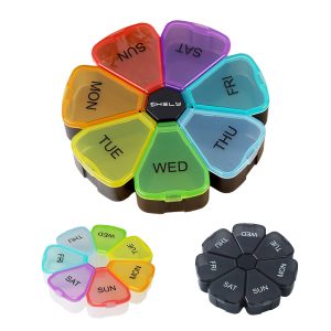 Cute Household Portable Rainbow Petal Pill Box