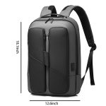 Nylon waterproof backpack with usb charging port