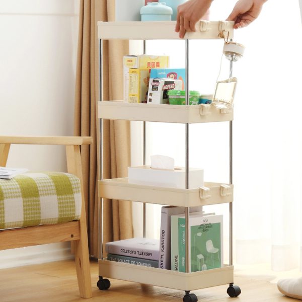 Plastic Storage Rack Trolley