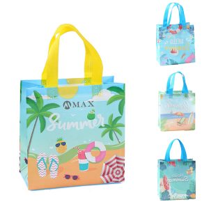 Non-woven beach printed shopping handbag