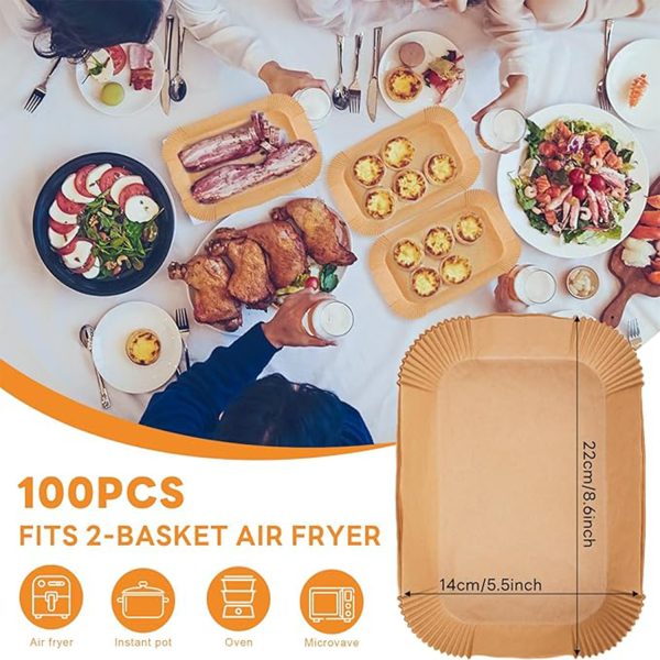 Disposable rectangular air fryer paper