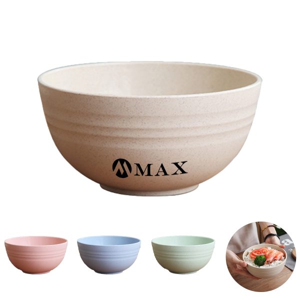 Household Large Capacity 6-inch Wheat Straw Bowl