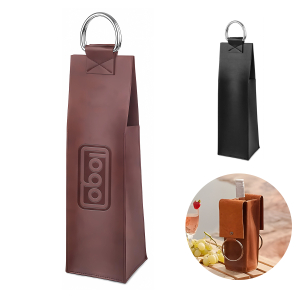 Leather 1-Bottle Wine Tote