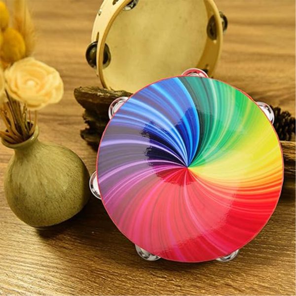 Colorful Tambourines Musical Instrument Hand Held Drum