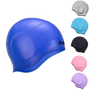 Long Hair Pure Silicone Waterproof Swim Cap