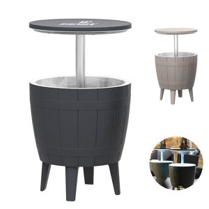 37L Adjustable Ice Bucket Bar Table