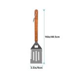 Wooden Handle Barbecue Stainless Steel Spatula