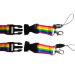 LGBT Rainbow Pride Gay Lanyard W/ Hook