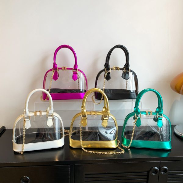 Fashionable Candy Colored PVC Clear Crossbody Bag