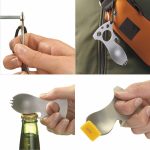 Multifunction Outdoor Camping Fork Spoon Opener