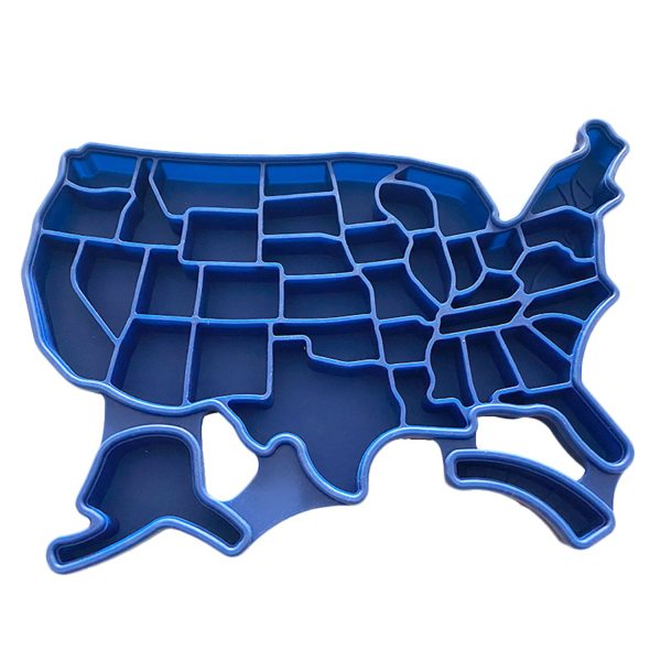 United States map silicone ice tray