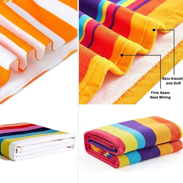 Quick-drying, absorbent microfiber swim beach towels