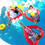 Thickened PVC adult heart-shaped inflatable swimming ring