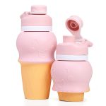 Kid's foldable silicone water bottle