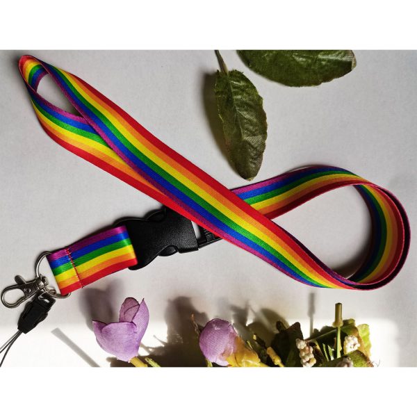 LGBT Rainbow Pride Gay Lanyard W/ Hook