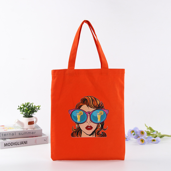 Daily Essentials Canvas Tote Bag With An External Pocket