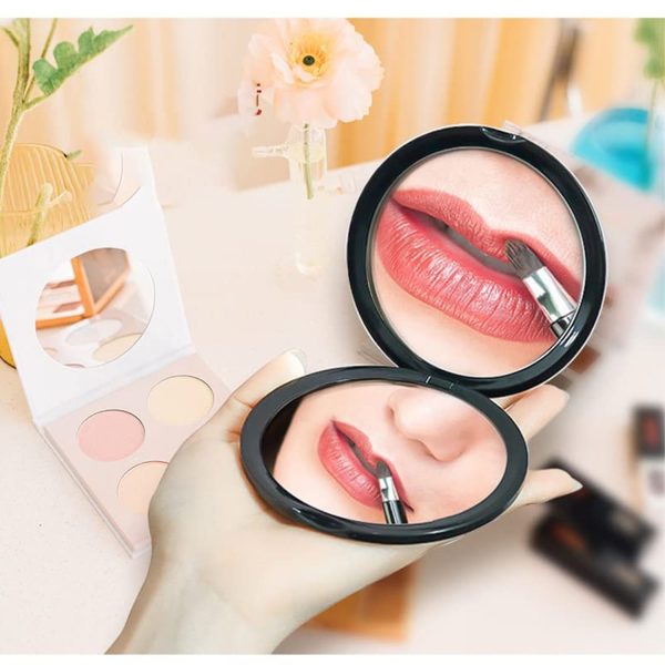 Double-sided foldable portable mini makeup mirror