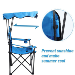 Portable Retractable Shade Canopy Folding Chair