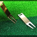 Metal golf green fork