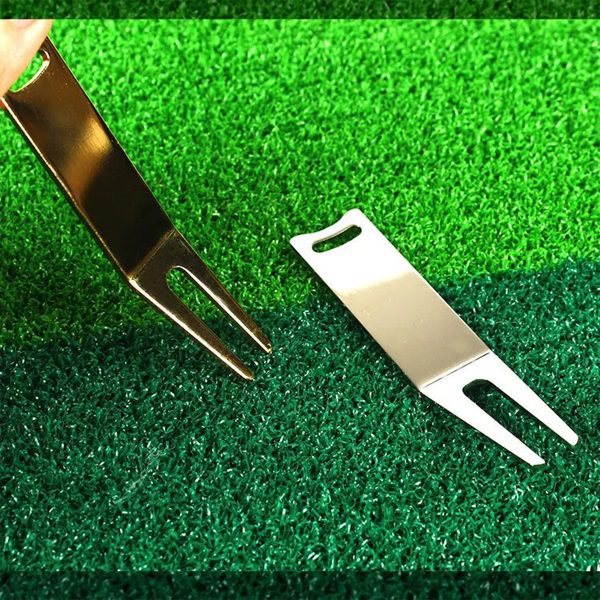 Metal golf green fork