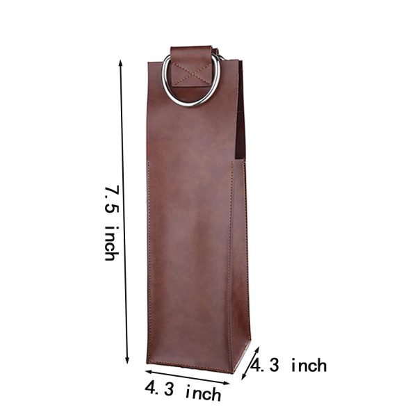 Leather 1-Bottle Wine Tote