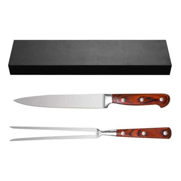 Stainless Steel Barbecue Knife and Fork Set