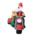 Christmas Inflatable Santa Claus and Three Reindeer on Motor