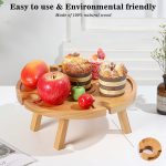 Functional Bamboo Snack Tray Table