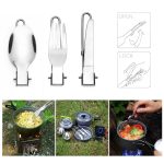 Portable 3 in 1 Folding Spoon Fork Knife Set