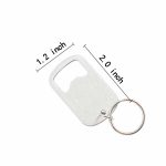 Stainless Steel Flat Beer Bottle Opener Keychain