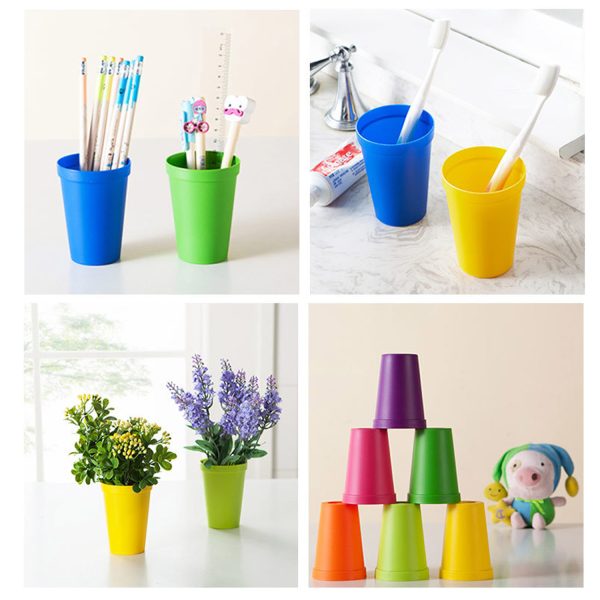 Multipurpose Unbreakable Plastic Cup Set In 7 Rainbow Colors