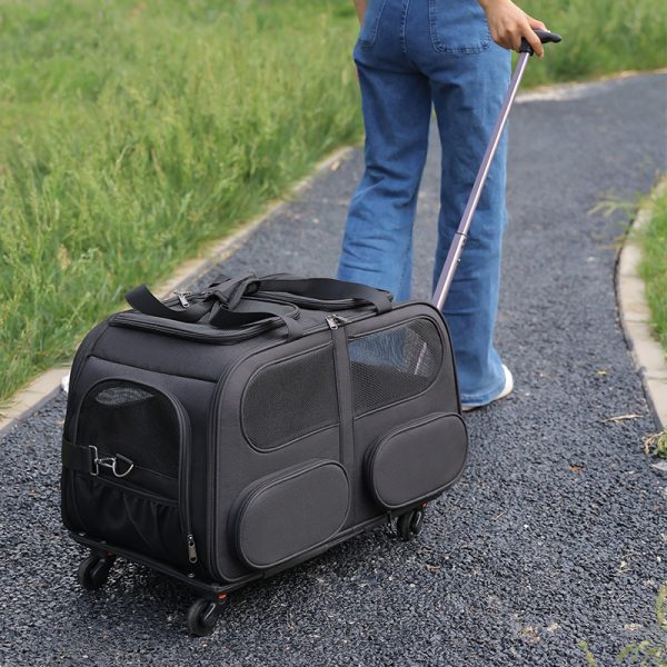 Oxford Pet Trolley Case Mesh Bag