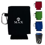 Neoprene Can Cooler w/ Carabiner Clip