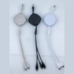 3 in 1 wheat straw telescopic data cable