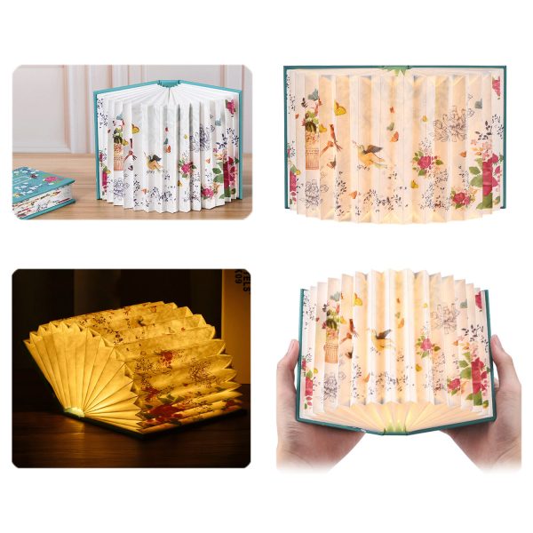 Book Lamp Creative Folding Fan-Shaped Home Night Light