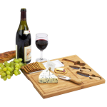 Bamboo Square Cheese Board Set