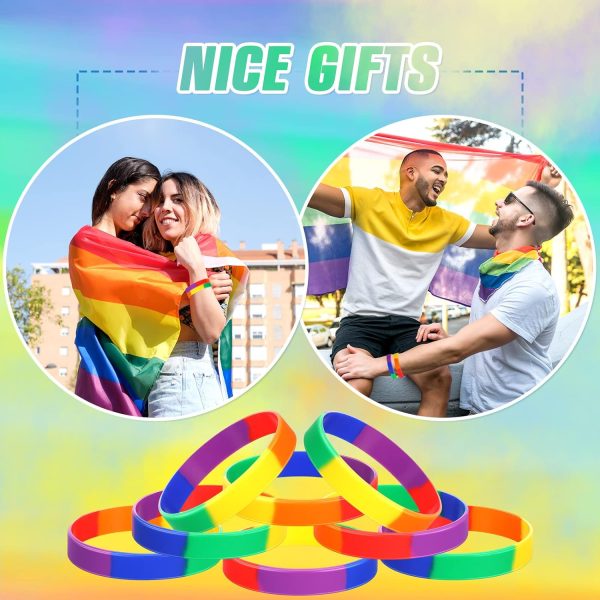 Silicone Rainbow Bracelet For Pride