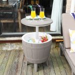 37L Adjustable Ice Bucket Bar Table