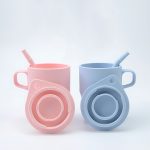 Silicone Foldable Cups W/ Straw