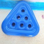 Inflatable triangular six-hole water cup holder