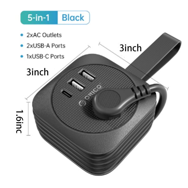 Portable power strips multi usb hole socket